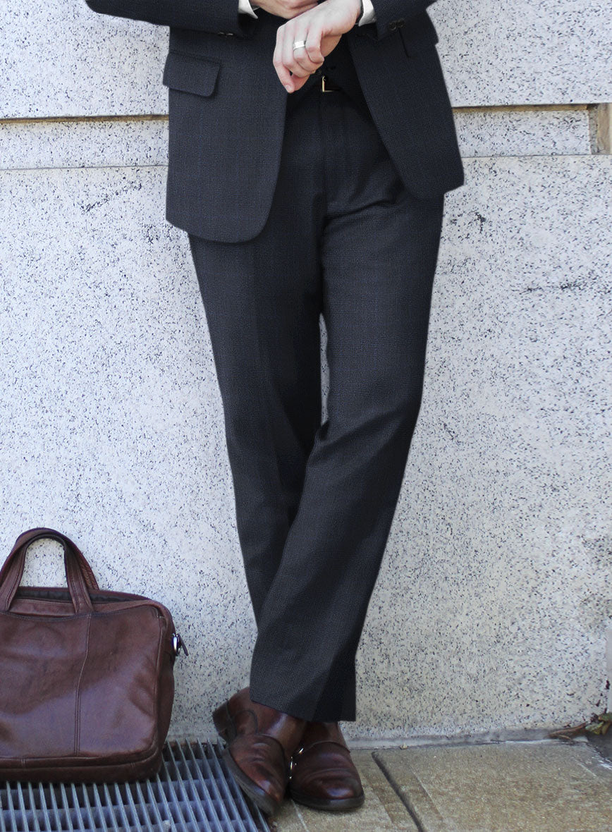 Bristol Classic Blue Checks Pants - StudioSuits