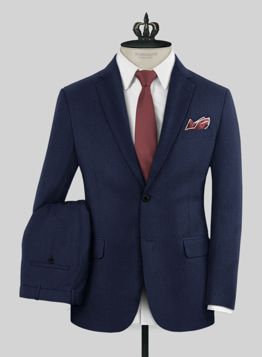 Bristol Dark Midnight Blue Sharkskin Suit - StudioSuits