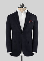 Bristol Dark Blue Regal Stripe Jacket - StudioSuits