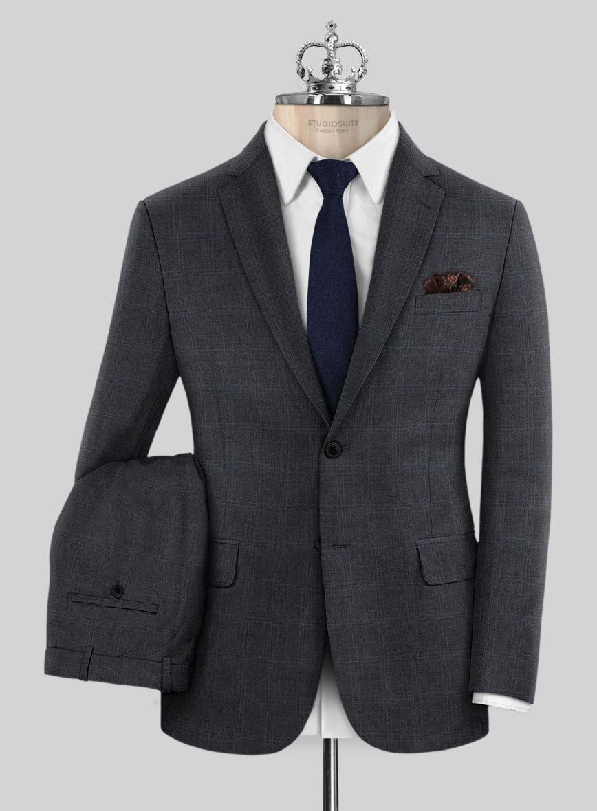 Bristol Fiora Gray Glen Wool Suit - StudioSuits