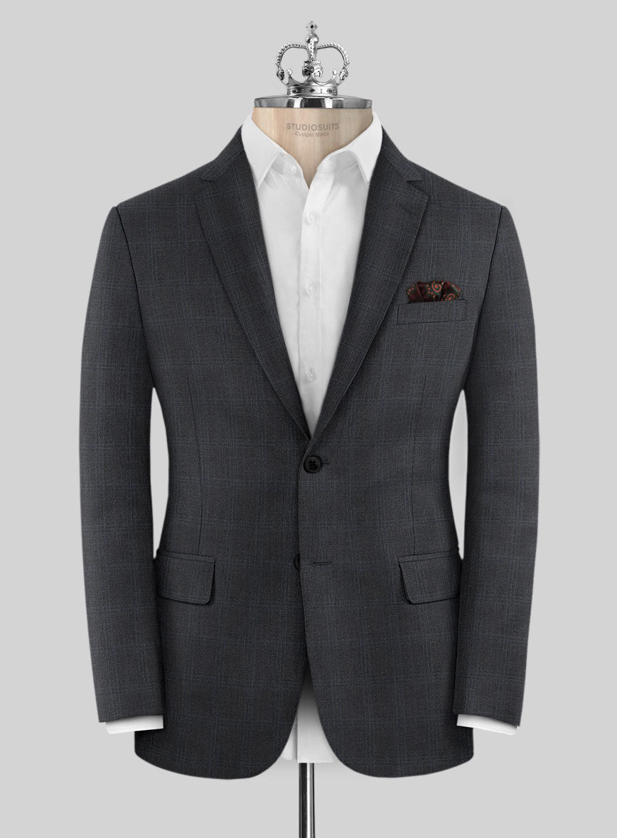 Bristol Fiora Gray Glen Wool Suit - StudioSuits