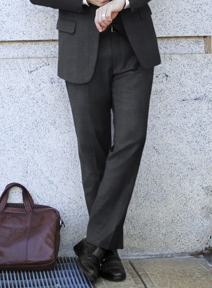 Bristol Fiora Gray Glen Wool Suit - StudioSuits