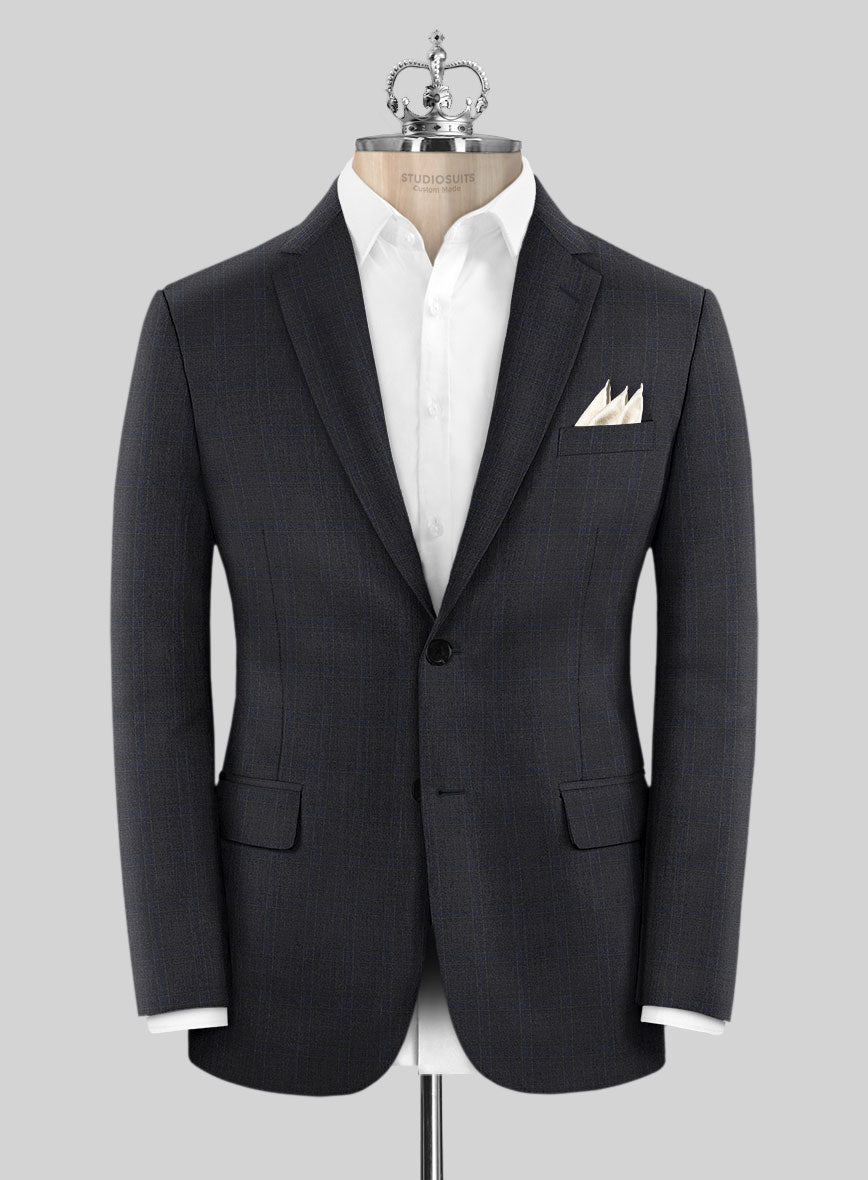 Bristol Glen Charcoal Iseia Jacket - StudioSuits