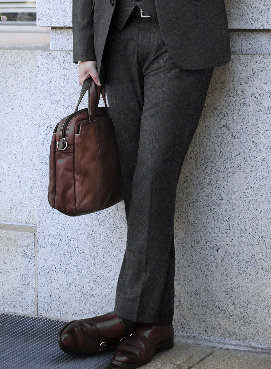 Bristol Glen Charcoal Lioda Suit - StudioSuits