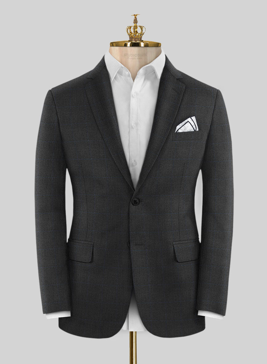 Bristol Glen Dark Gray Jacket - StudioSuits