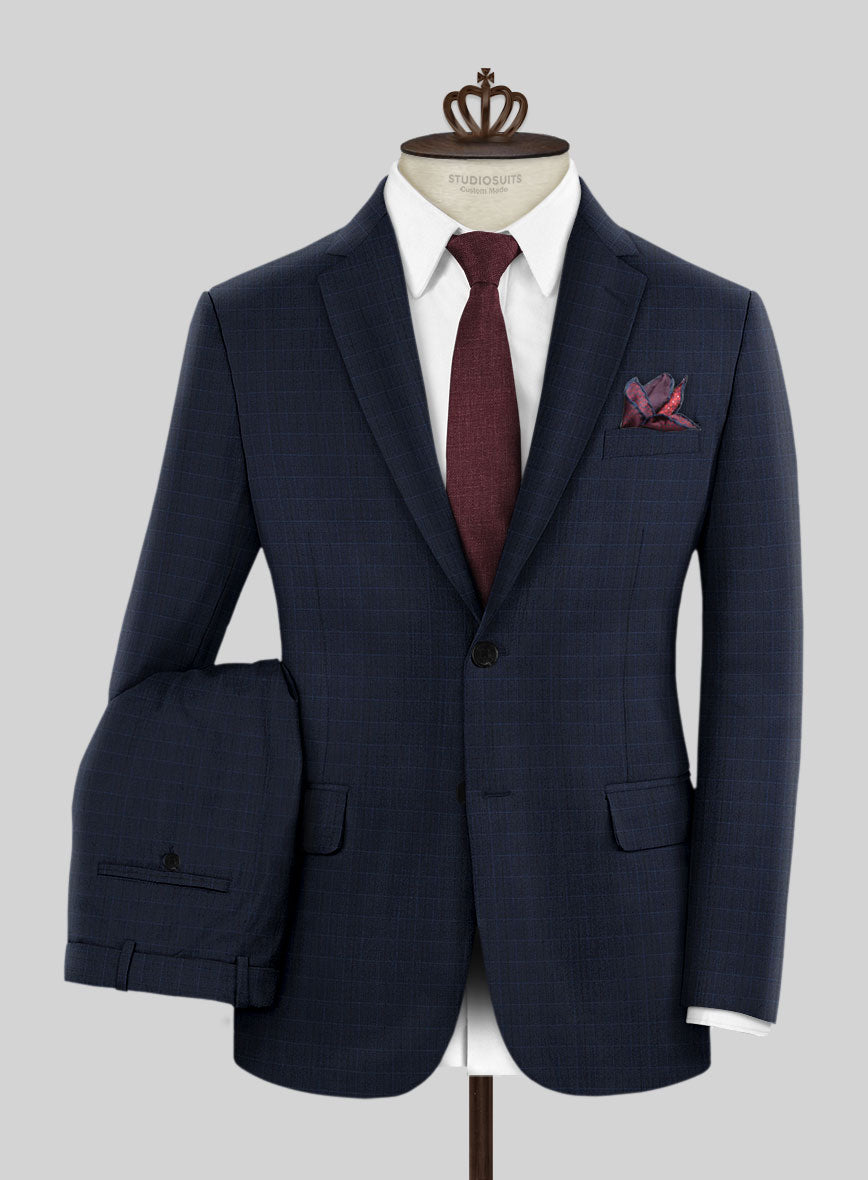 Bristol Igri Blue Checks Suit - StudioSuits