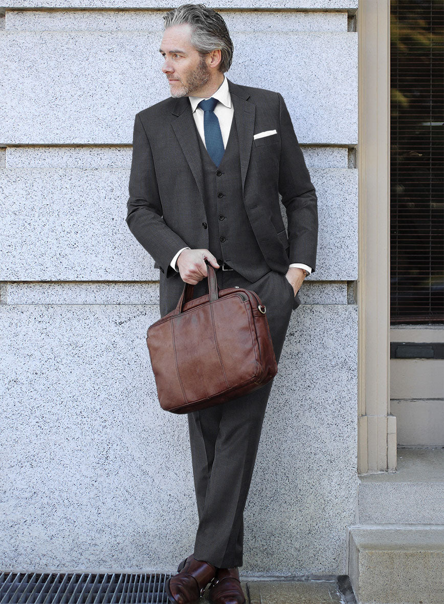 Bristol Liseo Charcoal Checks Suit - StudioSuits