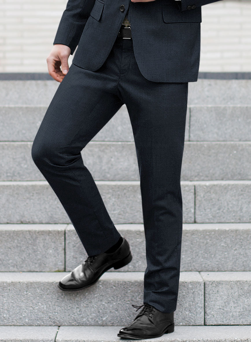 Bristol Nailhead Blue Pants - StudioSuits