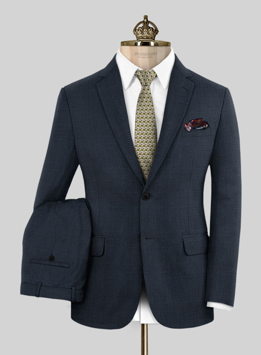 Bristol Nailhead Blue Suit - StudioSuits