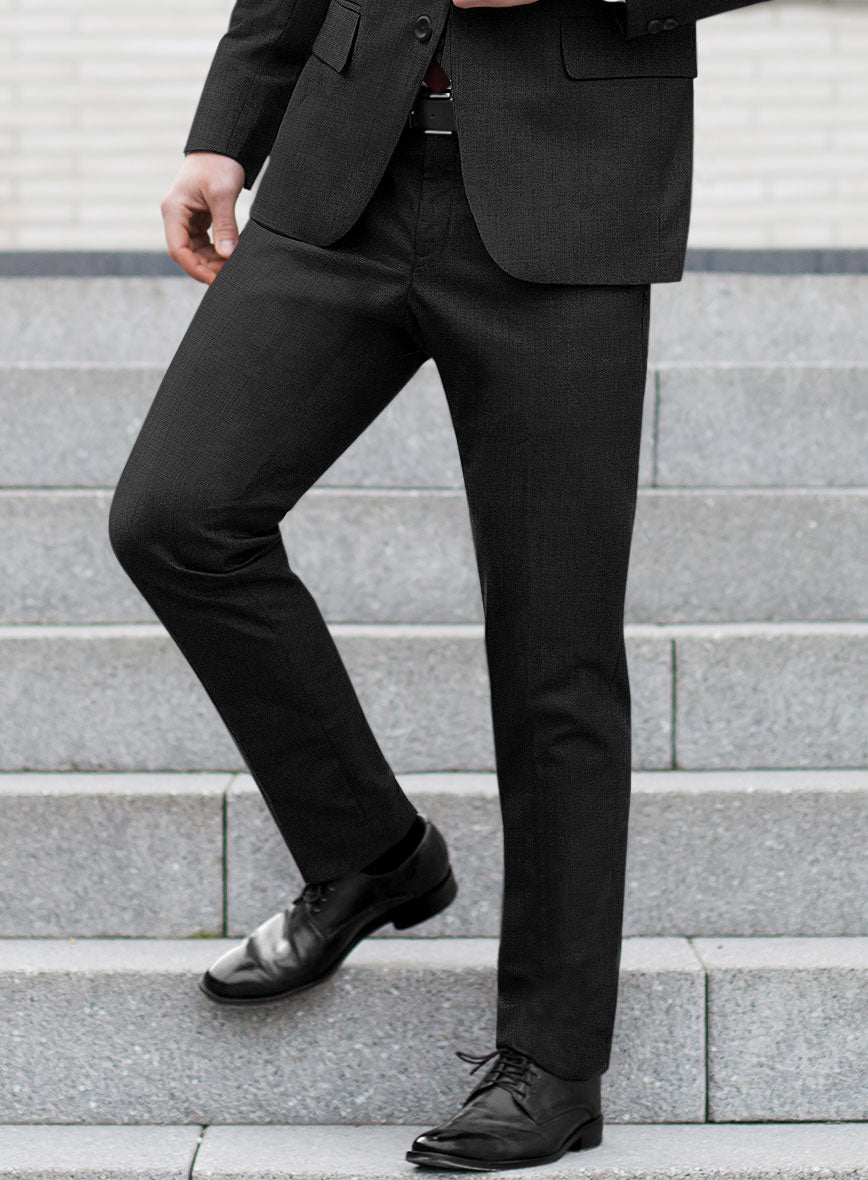 Bristol Nailhead Charcoal Suit - StudioSuits