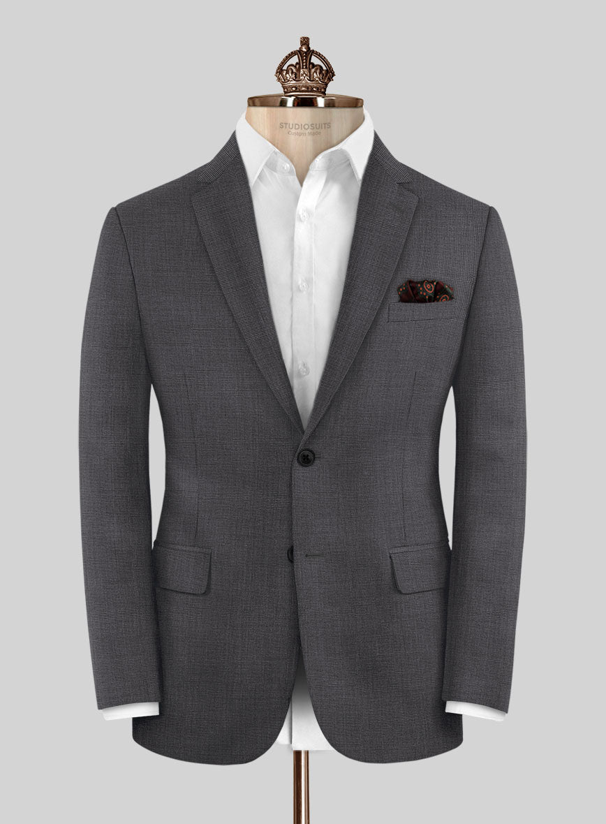Bristol Nailhead Dark Gray Jacket - StudioSuits