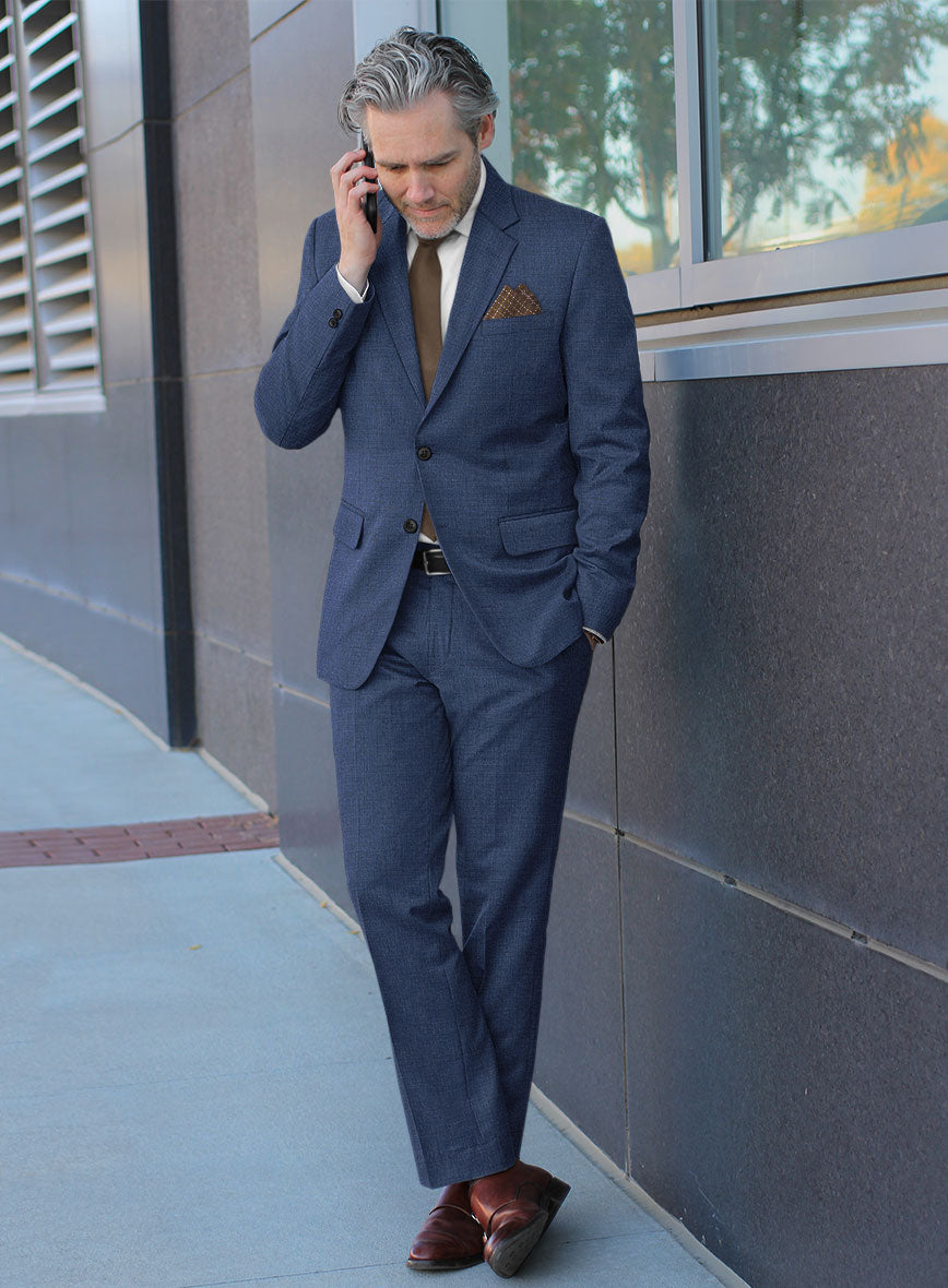 Men's Bristol Nailhead Dusk Blue Suit by StudioSuits