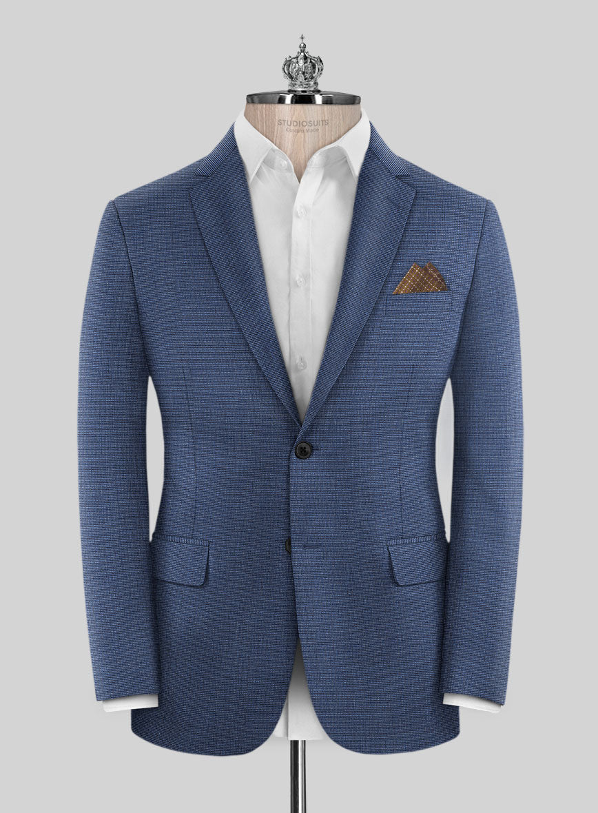 Bristol Nailhead Dusk Blue Suit - StudioSuits