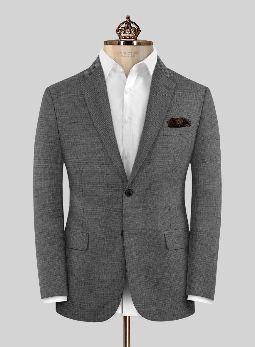 Bristol Nailhead Gray Jacket - StudioSuits