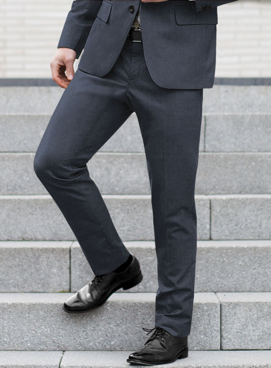 Bristol Nailhead Navy Blue Suit - StudioSuits