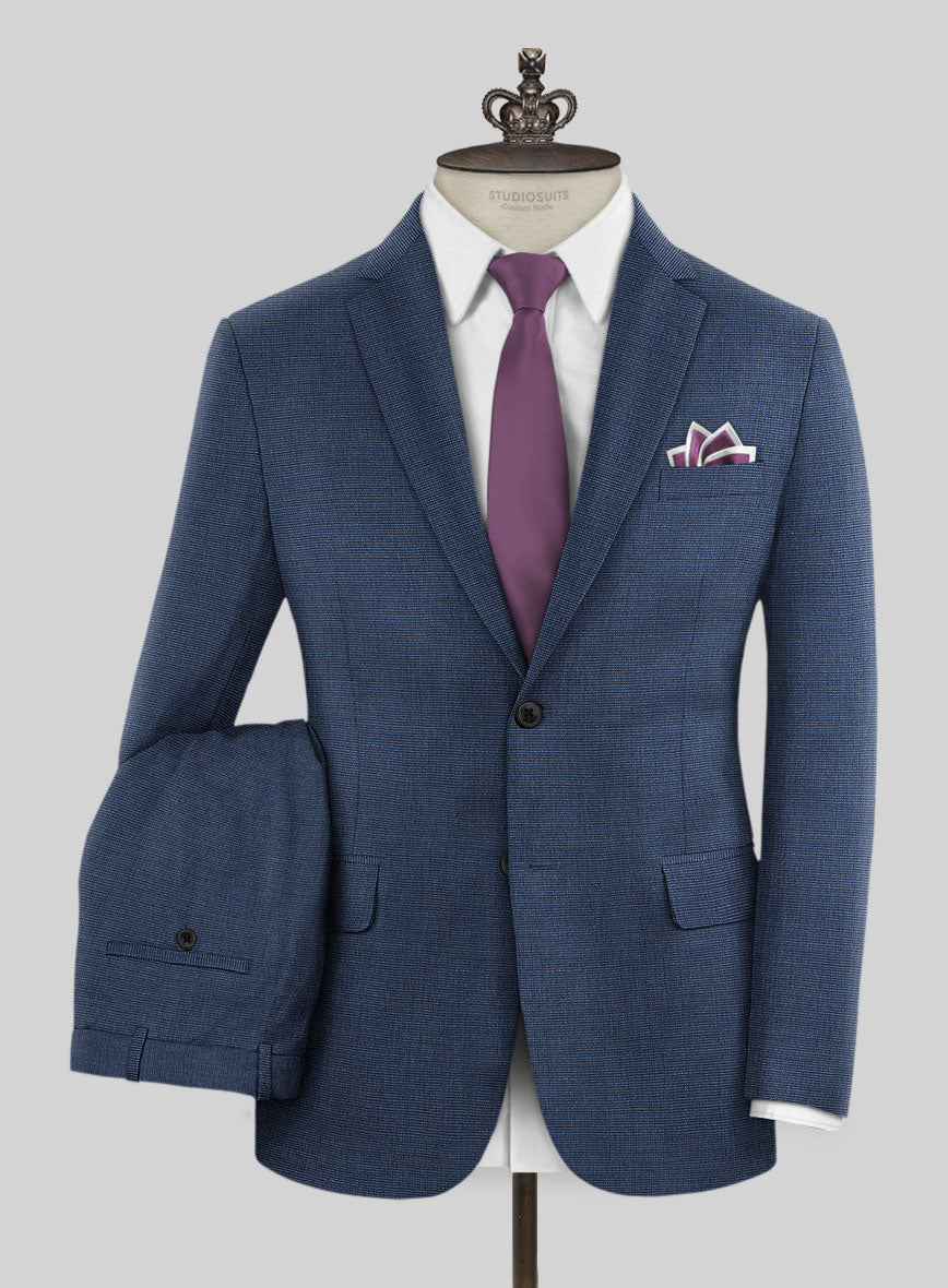Bristol Nailhead Regal Blue Suit - StudioSuits