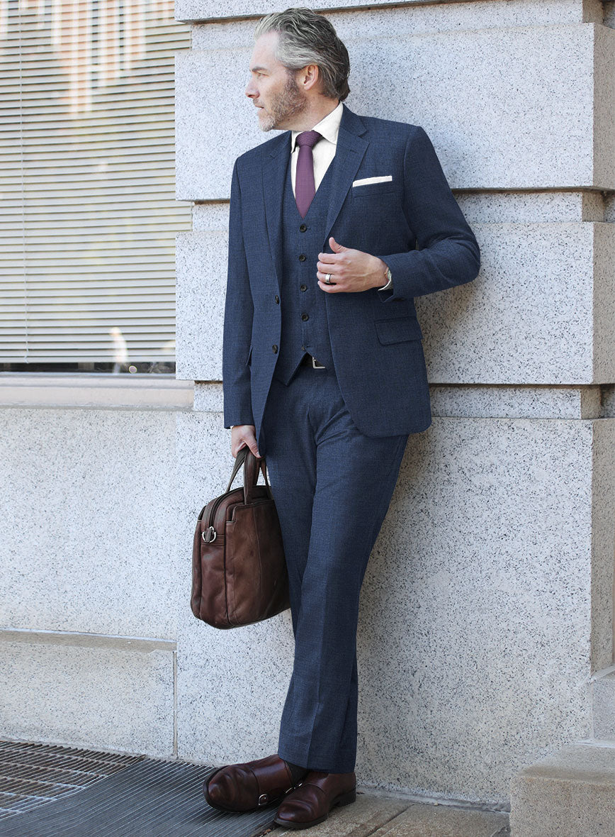 Bristol Nailhead Regal Blue Suit - StudioSuits