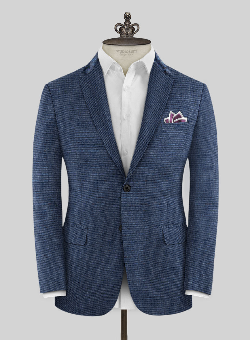 Bristol Nailhead Regal Blue Suit - StudioSuits
