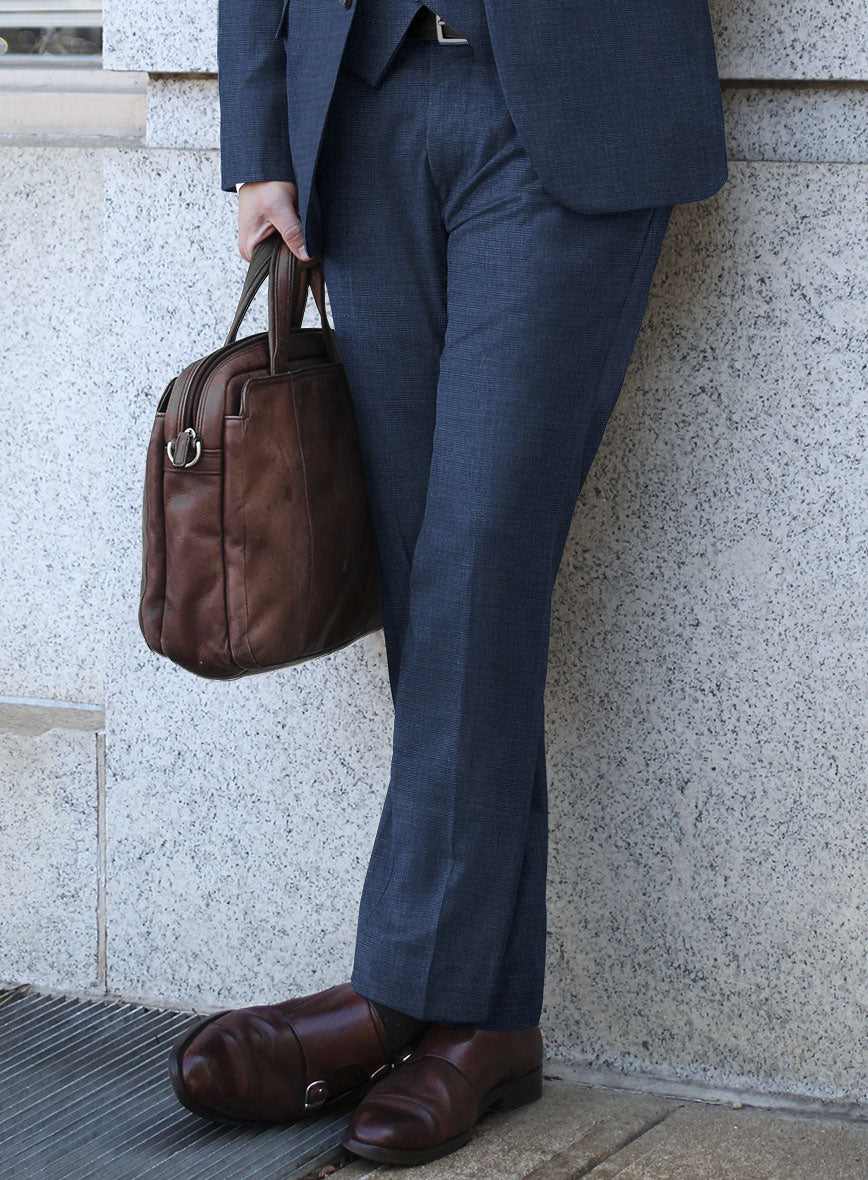 Bristol Nailhead Regal Blue Suit - StudioSuits