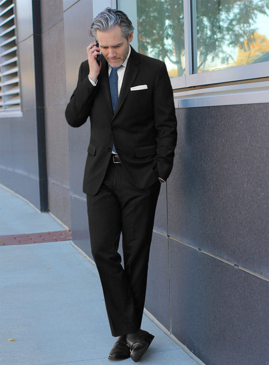Bristol Lombo Black Suit - StudioSuits