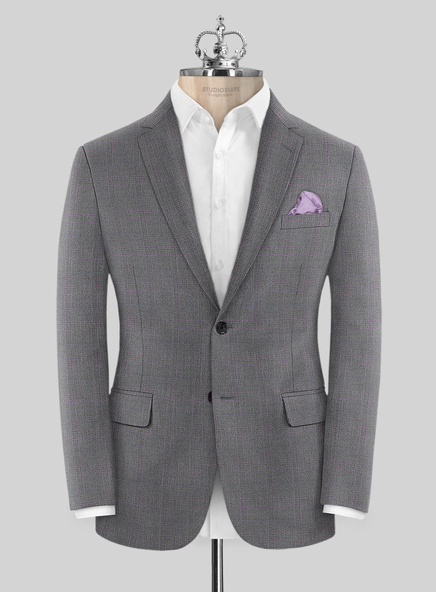 Bristol Sebas Gray Checks Jacket - StudioSuits