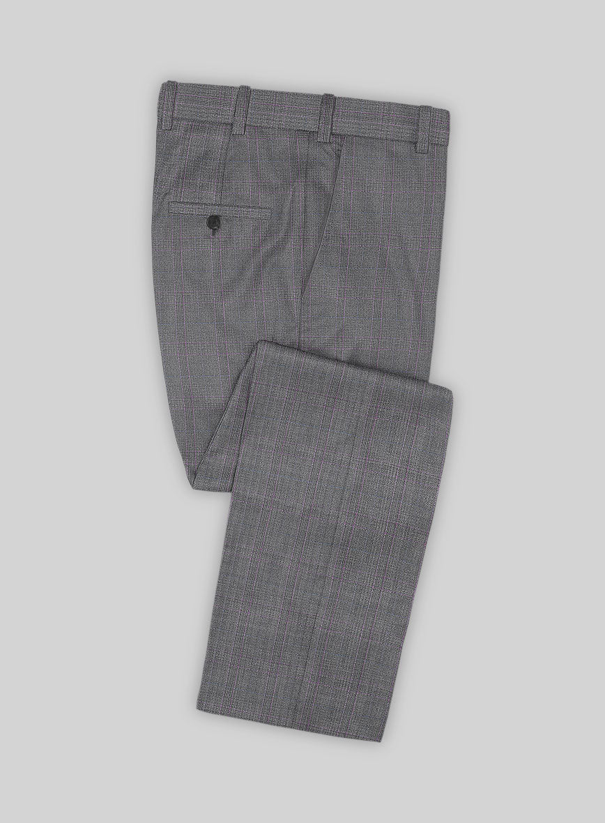 Bristol Sebas Gray Checks Pants - StudioSuits