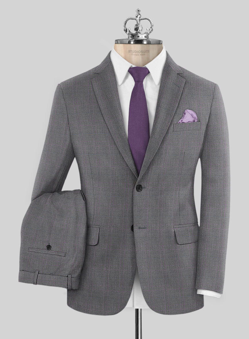 Bristol Sebas Gray Checks Suit - StudioSuits