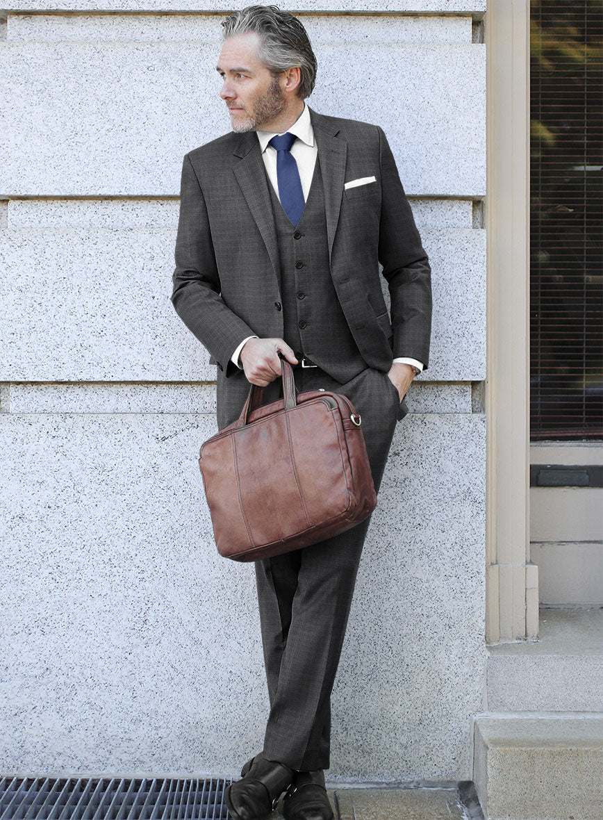 Bristol Sevea Gray Checks Suit - StudioSuits