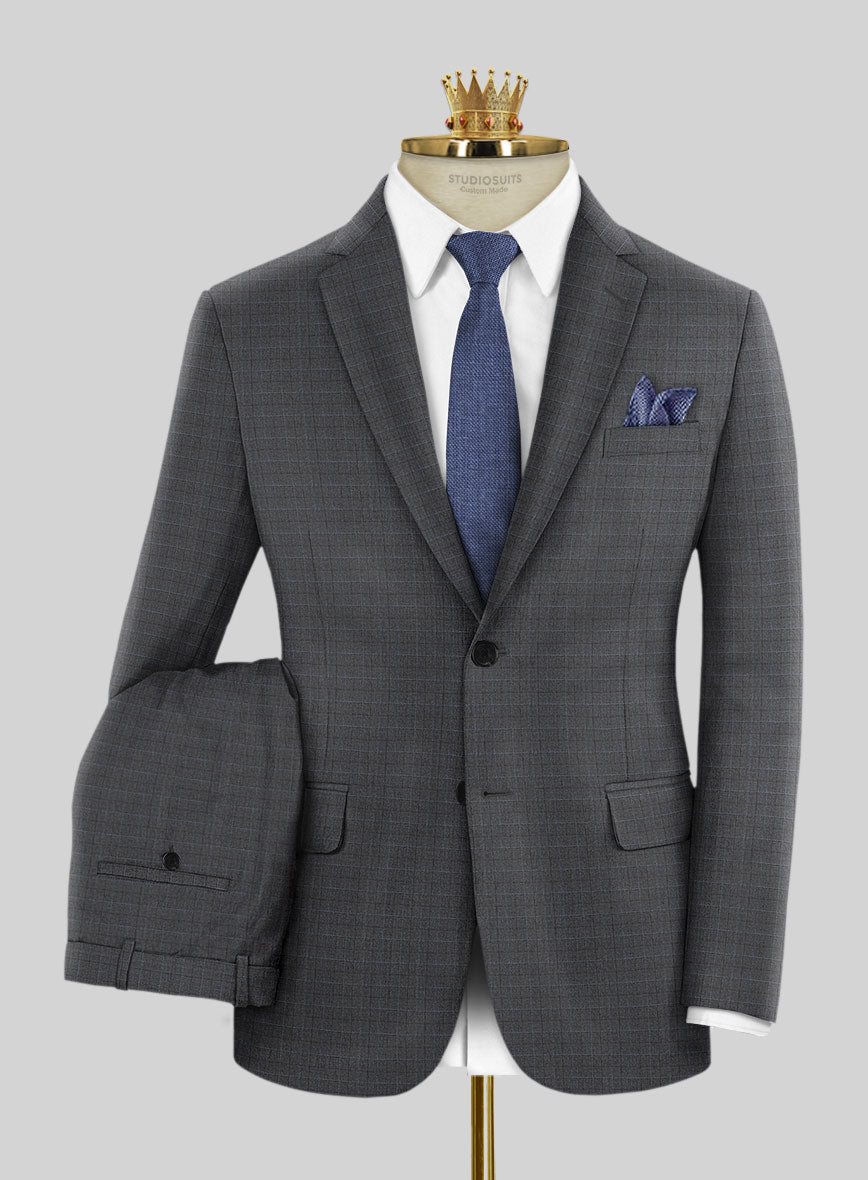Bristol Sevea Gray Checks Suit - StudioSuits