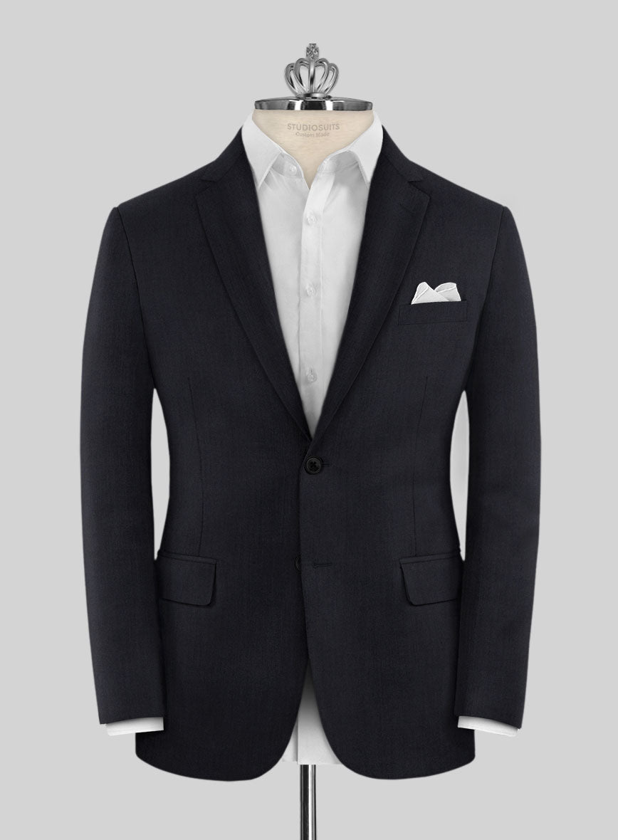Bristol Umino Dark Blue Herringbone Jacket - StudioSuits