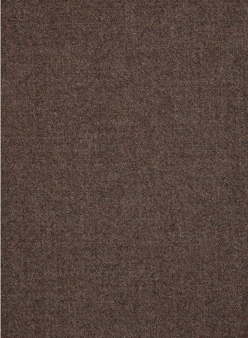 Brown Flannel Wool Jacket - 40R - StudioSuits