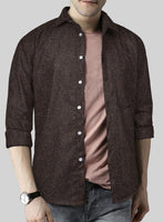 Brown Flecks Donegal Tweed Shirt - StudioSuits