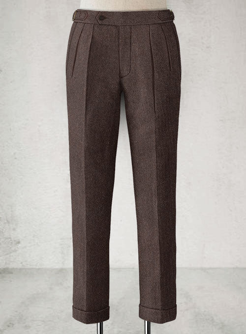Brown Heavy Highland Tweed Trousers - StudioSuits