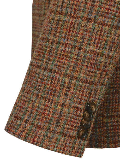 Harris Tweed Brownish Checks Jacket - StudioSuits