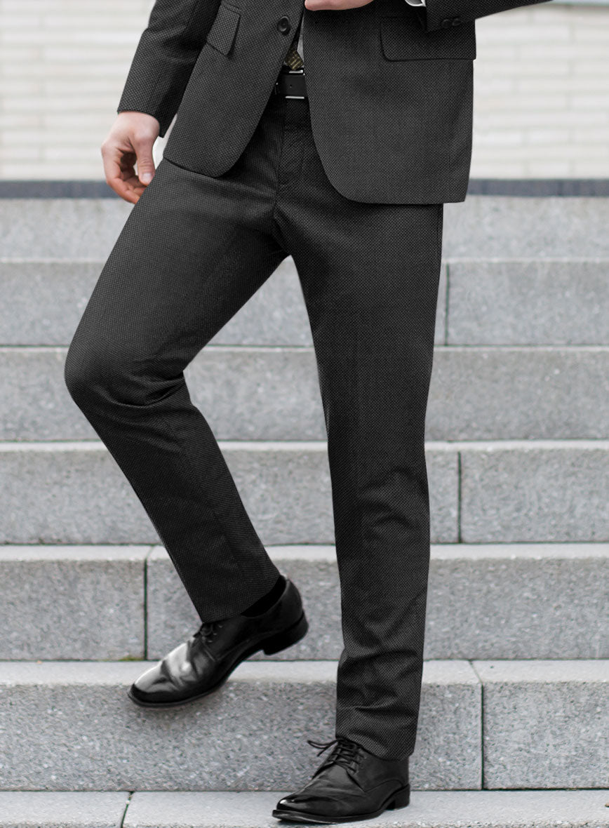Bristol Charcoal Birdseye Pants - StudioSuits