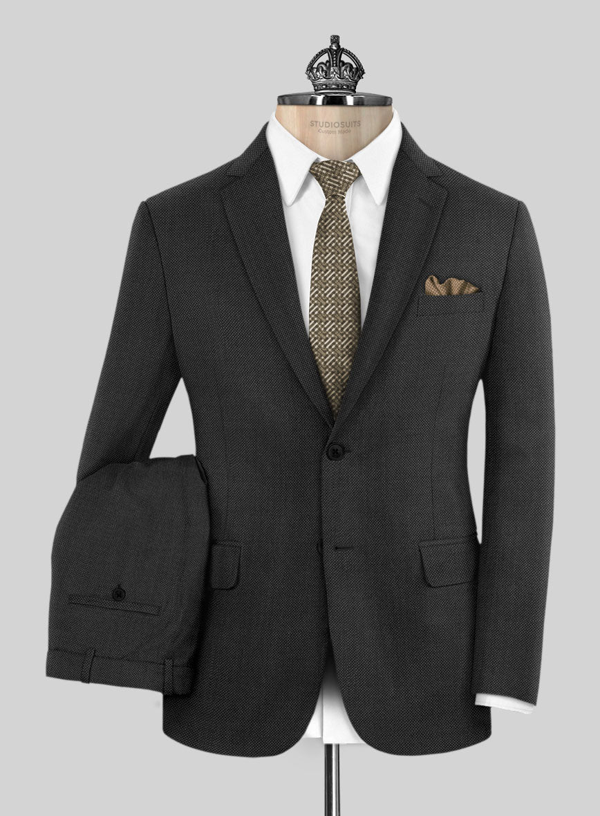Bristol Charcoal Birdseye Suit – StudioSuits