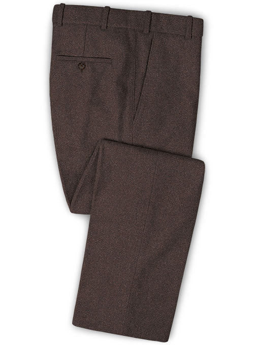 Brown Heavy Tweed Pants - StudioSuits