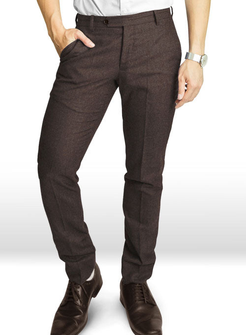 Brown Heavy Tweed Pants - StudioSuits