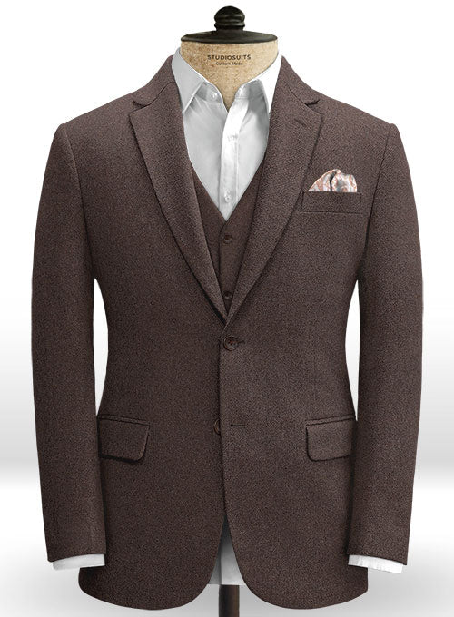 Brown Heavy Tweed Suit - StudioSuits