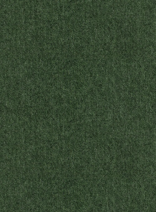 Bottle Green Flannel Wool Jacket - StudioSuits