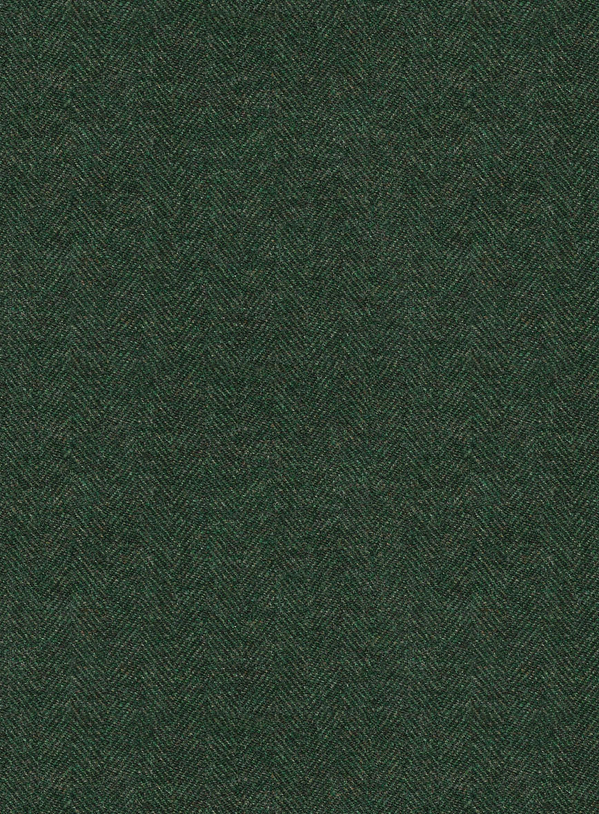 Bottle Green Herringbone Tweed Suit - StudioSuits