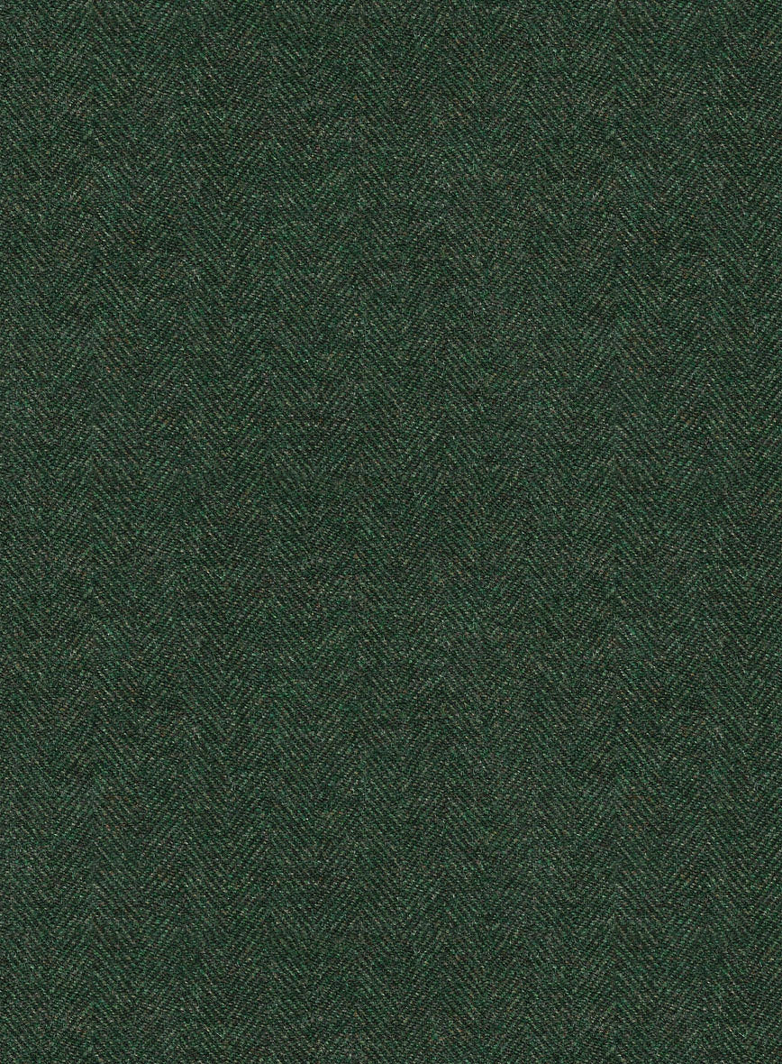 Bottle Green Herringbone Tweed Suit - StudioSuits