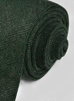 Tweed Tie - Bottle Green Herringbone - StudioSuits