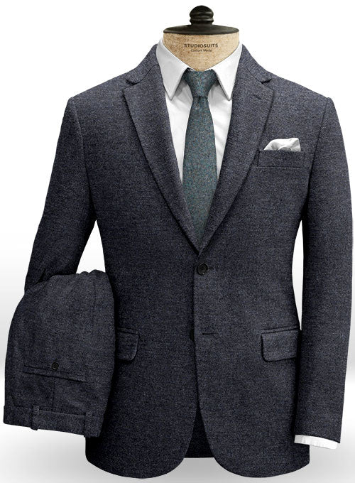Burma Blue Light Weight Tweed Suit - StudioSuits