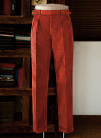 Burnt Sienna Colonel Corduroy Trousers - StudioSuits