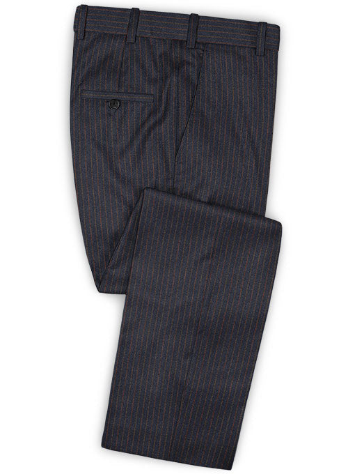 Caccioppoli Dapper Dandy Berno Regal Blue Wool Pants - StudioSuits