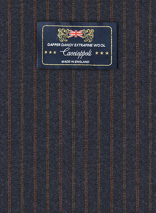 Caccioppoli Dapper Dandy Berno Regal Blue Wool Pants - StudioSuits