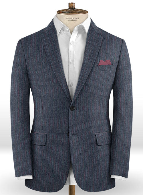 Caccioppoli Dapper Dandy Ortego Indigo Blue Wool Suit - StudioSuits