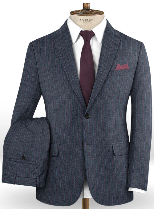 Caccioppoli Dapper Dandy Ortego Indigo Blue Wool Suit - StudioSuits