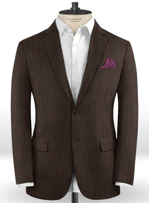 Caccioppoli Dapper Dandy Pinoza Brown Wool Suit - StudioSuits
